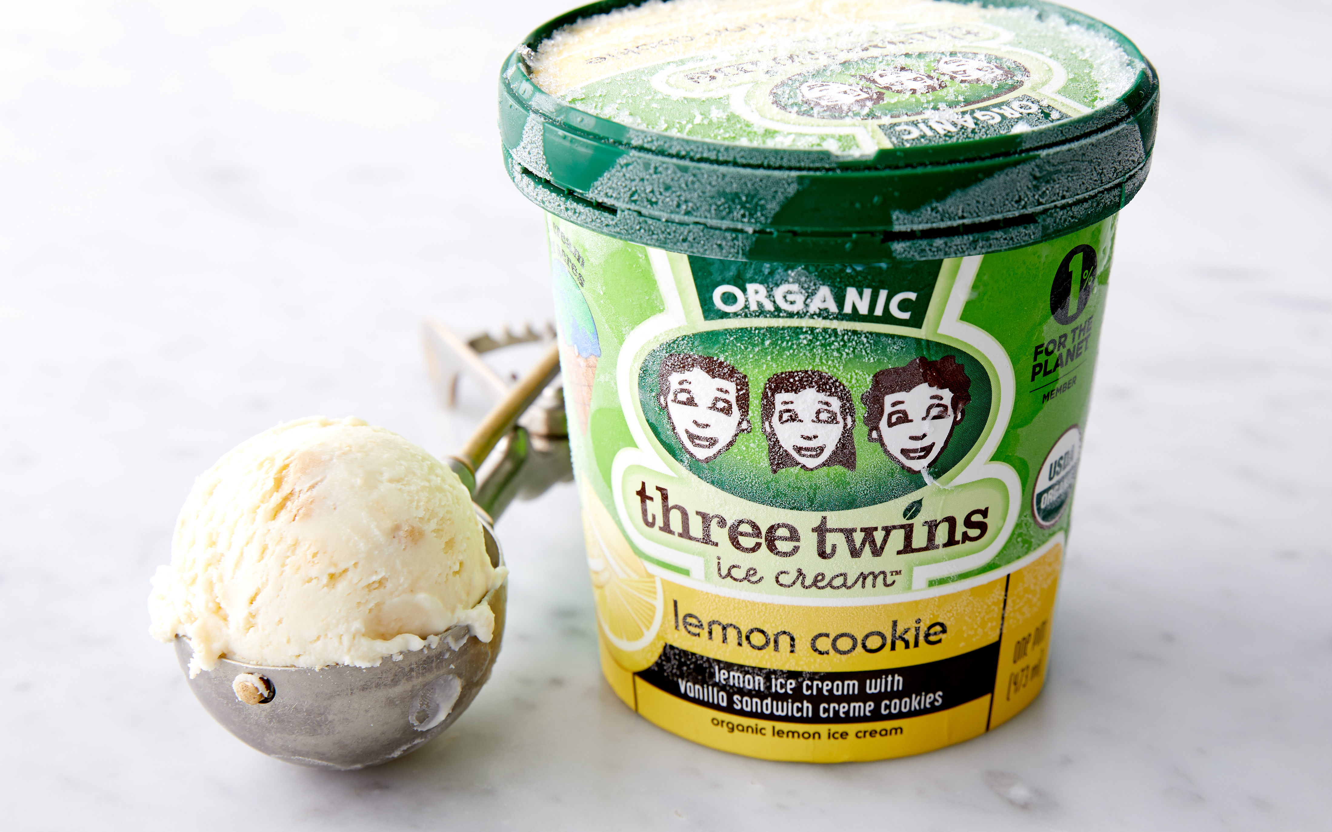 Organic Lemon Cookie Ice Cream Three Twins Ice Cream SF Bay Good Eggs